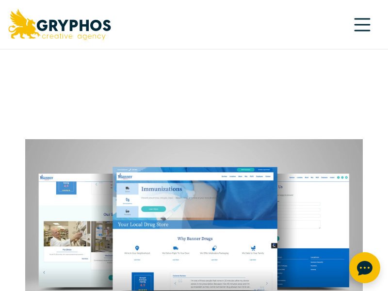 Gryphos Creative Our Creative Work Banner Drug Website Gryphos